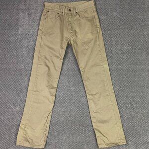 Levi's 505 Straight Jeans Men's 31 x 34 Measures 32 x 33 Brown Tan